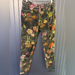Pilcro Velvet Floral Pants